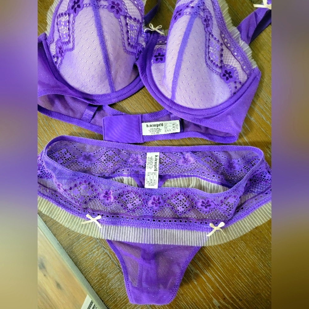 b.tempted bra and panty set